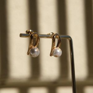 18K Gold Plated Freshwater Pearl Gold Dust Earrings